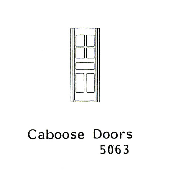 D&RGW CABOOSE DOORS : Grant Line 未上漆套件 HO (1:87) 5063