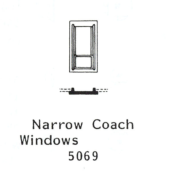 D&RGW COACH WINDOWS : Grant Line Kit sin pintar HO (1:87) 5069