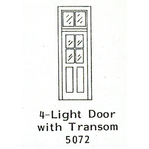 Puerta de madera con ventana de luz: Grant Line kit sin pintar (piezas) HO (1:87) 5072