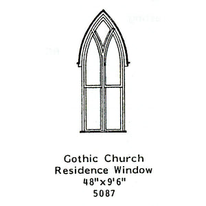 Western style window, window frame, Gothic style: Grant Line, unpainted kit (parts) HO(1:87) 5087