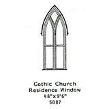 Western style window, window frame, Gothic style: Grant Line, unpainted kit (parts) HO(1:87) 5087