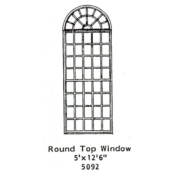 Ventana de estilo occidental con marco de ventana redondo: kit sin ensamblar Grant Line (piezas) HO (1:87) 5092