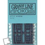西式阁楼窗框：Grantline unpainted kit HO (1:87) 5112