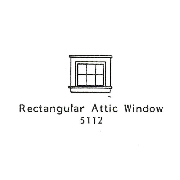 Western style window frame for attic: Grantline unpainted kit HO (1:87) 5112