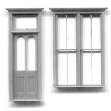 Ensamblaje de escaparate victoriano de puerta de madera: kit sin pintar de Grant Line (piezas) HO(1:87) 5115