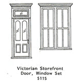 Wooden Door Victorian Shopfront Assembly : Grant Line Unpainted Kit (Parts) HO(1:87) 5115