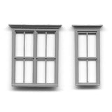Ventana de estilo occidental Marco de ventana victoriana: Grant Line Kit sin pintar (piezas) HO(1:87) 5116