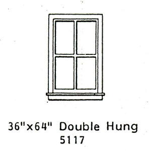 Marco de ventana de estilo occidental: kit sin pintar Grant Line (piezas) HO (1:87) 5117