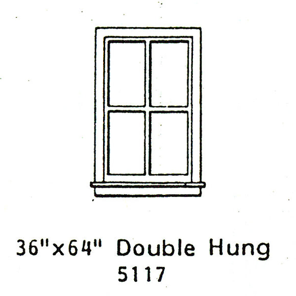 Marco de ventana de estilo occidental: kit sin pintar Grant Line (piezas) HO (1:87) 5117