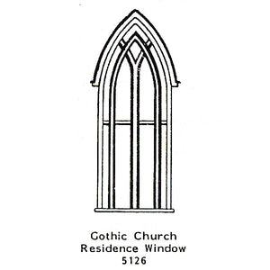 Ventana de estilo occidental, marco de ventana, iglesia gótica: Grant Line, kit sin pintar (piezas) HO(1:87) 5126