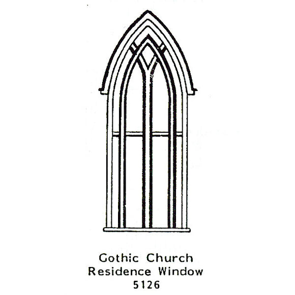 Western-style window, window frame, Gothic church: Grant Line, unpainted kit (parts) HO(1:87) 5126