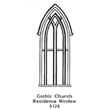 Western-style window, window frame, Gothic church: Grant Line, unpainted kit (parts) HO(1:87) 5126