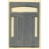 Puerta de madera de entrada con puerta batiente doble: Kit sin pintar Grantline (piezas) HO(1:87) 5149
