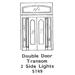 Wooden Door Double Swinging Door Entrance : Grantline Unpainted Kit (Parts) HO(1:87) 5149