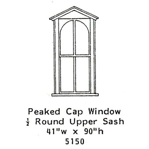 Western Style Window Window Frame Half Round: Grant Line Unpainted Kit (Parts) HO(1:87) 5150