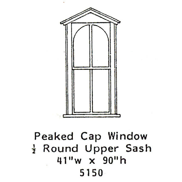 Ventana de estilo occidental Marco de ventana semicircular: Grant Line Juego sin pintar (piezas) HO(1:87) 5150