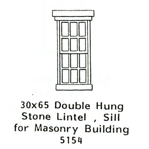 Western-style window, window frame, masonry: Grant Line, unpainted kit (parts) HO(1:87) 5154
