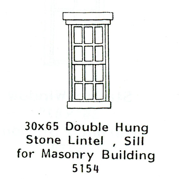 Ventana estilo occidental, marco de ventana, mampostería: Grant Line, kit sin pintar (piezas) HO(1:87) 5154