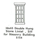 西式窗、窗框、砖石：格兰特线、未上漆套件（零件）HO(1:87) 5154