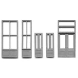 Wooden Door Shopfront Assembly : Grant Line Unpainted Kit (Parts) HO(1:87) 5165