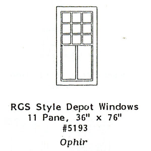 西式窗窗框 RGS 风格：格兰特线未上漆套件（零件）HO(1:87) 5193