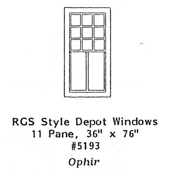 Western Style Window Window Frame RGS Style: Grant Line Unpainted Kit (Parts) HO(1:87) 5193