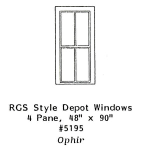 西式窗 RGS 风格窗框 : Grant Line 未组装套件 (零件) HO(1:87) 5195