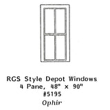 西式窗 RGS 风格窗框 : Grant Line 未组装套件 (零件) HO(1:87) 5195