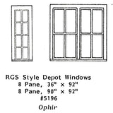 Western Style Window RGS Style Window Frame Set : Grant Line Unassembled Kit (Parts) HO(1:87) 5196