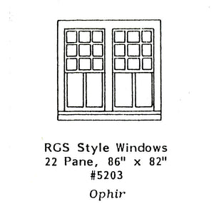 西式窗窗框 RGS 风格双层玻璃窗 : Grant Line Unpainted Kit HO(1:87) 5203