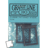 Ventana estilo occidental Marco de ventana Patrón de diamante: Grant Line Kit sin pintar HO(1:87) 5206