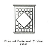 Ventana estilo occidental Marco de ventana Patrón de diamante: Grant Line Kit sin pintar HO(1:87) 5206