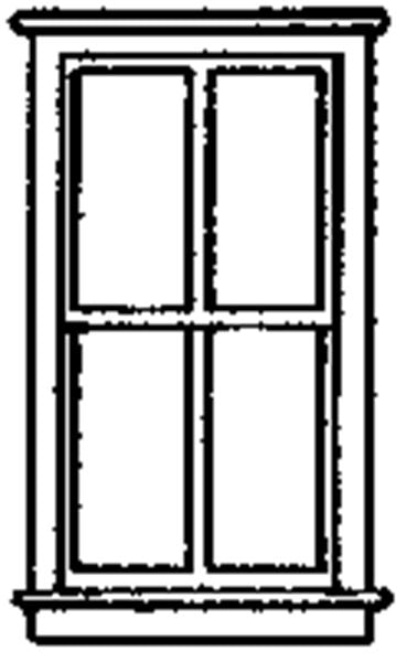 Window 9 x 18mm: Grantline unpainted kit HO (1:87) 5215