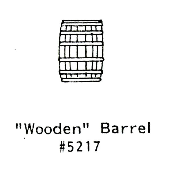 Wooden Barrel: Grantline unpainted kit (parts) HO (1:87) 5217