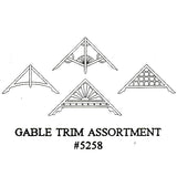 Western Style Roof Gambrel Gable Trim Set：Grant Line Unpainted Kit HO (1:87) 5258