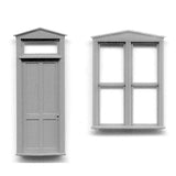 Western Style Window Triangular Roof Window and Door Set : Grantline Unpainted Kit (Parts) HO(1:87) 5259