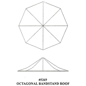 Techo de estilo occidental Techo de escenario octogonal: Grant Line Kit sin pintar HO (1:87) 5269