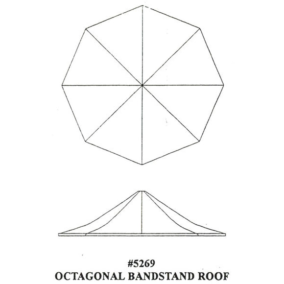 Techo de estilo occidental Techo de escenario octogonal: Grant Line Kit sin pintar HO (1:87) 5269