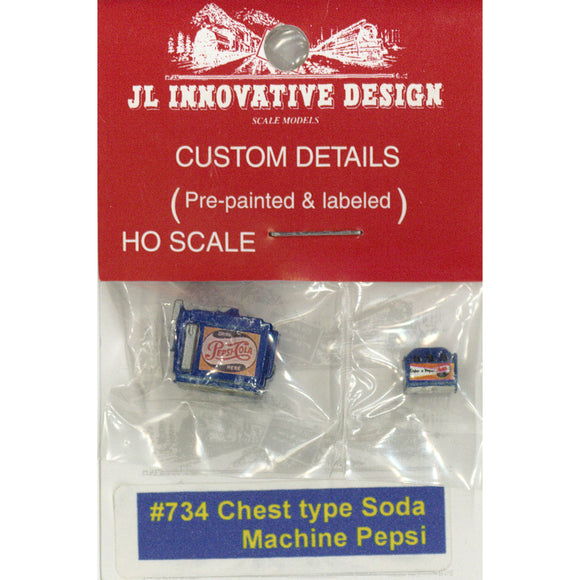 Pepsi Chest Type Soda Machine (Juice Vending Machine) : JL Innovative Design Finished product HO(1:87) 734