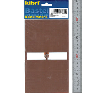 Juego de 2 materiales para tejados de pizarra, 90 x 120 mm, 1 hoja cada uno: material plástico Kibri N (1:150) 37965
