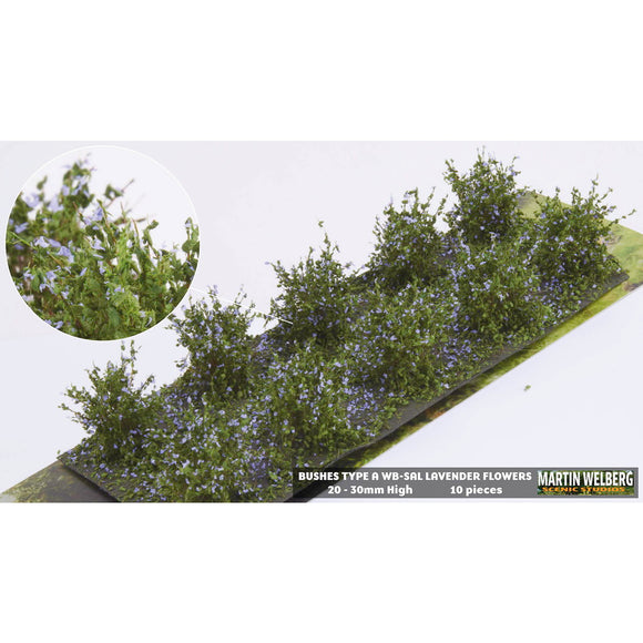 Bush A, stock type, height 20mm, 10 lavender plants : Martin Wuerlberg Non-scale WB-SAL
