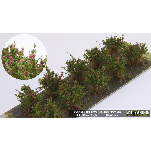 Bush A, stock type, height 20mm, red, 10 plants : Martin Uhlberg Non-scale WB-SAR