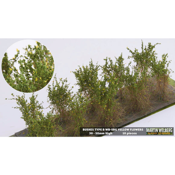 Arbusto B, tipo stock, altura 40 mm, amarillo, 10 plantas: Martin Uhlberg Sin escala WB-SBG