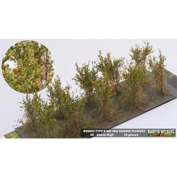 Bush B, stock type, height 40mm, orange, 10 plants : Martin Wuerlberg Non-scale WB-SBO