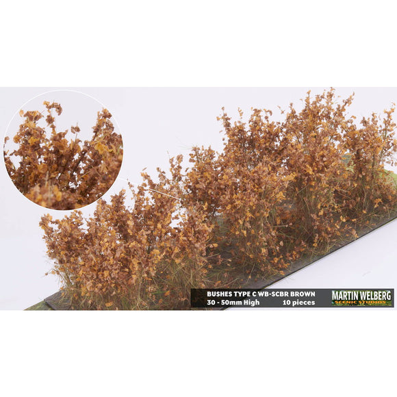 Bush C, stock type, height 40mm, brown, 10 plants : Martin Uhlberg Non-scale WB-SCBR