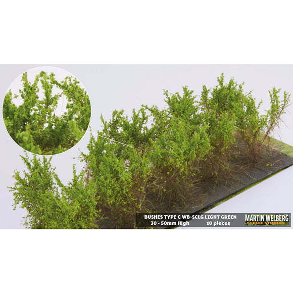 Arbusto C, tipo stock, altura 40 mm, verde claro, 10 plantas: Martin Uhlberg Sin escala WB-SCLG