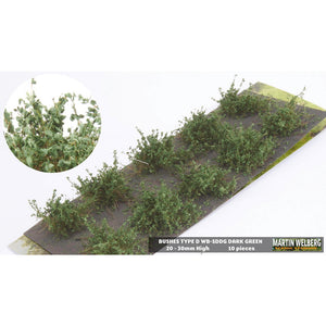 Bush D stock type, height 20mm, dark green, 10 plants : Martin Uhlberg Non-scale WB-SDDG