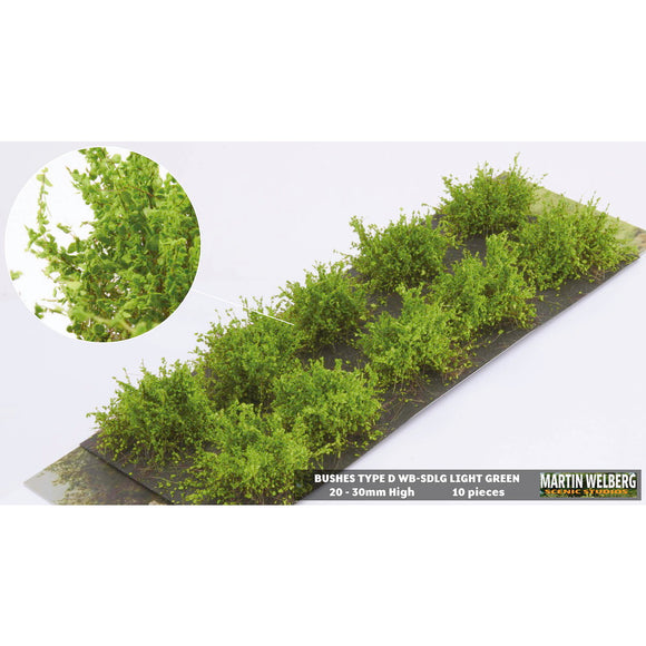 Arbusto D, tipo stock, altura 20 mm, verde claro, 10 plantas: Martin Wuerlberg Sin escala WB-SDLG