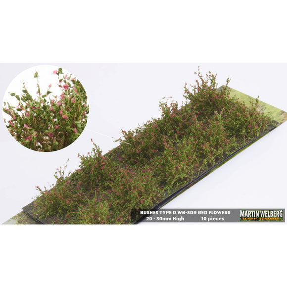 Bush D, stock type, height 20mm, red, 10 plants : Martin Wuerlberg Non-scale WB-SDR