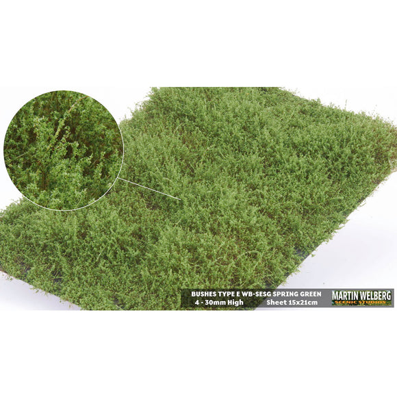 Bush E, grass type, height 20mm, spring green : Martin Uelberg Non-scale WB-SESG